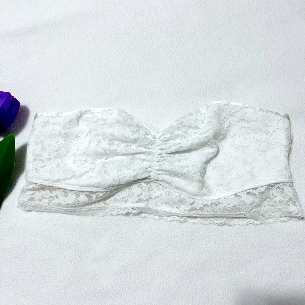 Aerie white lace bandeau size Large